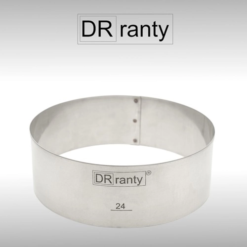 Opaska rant stały obręcz do tortu ciasta forma średnica 24cm wysokość 8cm Dorosiowe Ranty